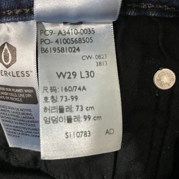 Levi's High Rise Flare Jeans Womens Size 29 Dark Wash 726 Stretch Distressed - Picture 8 of 13